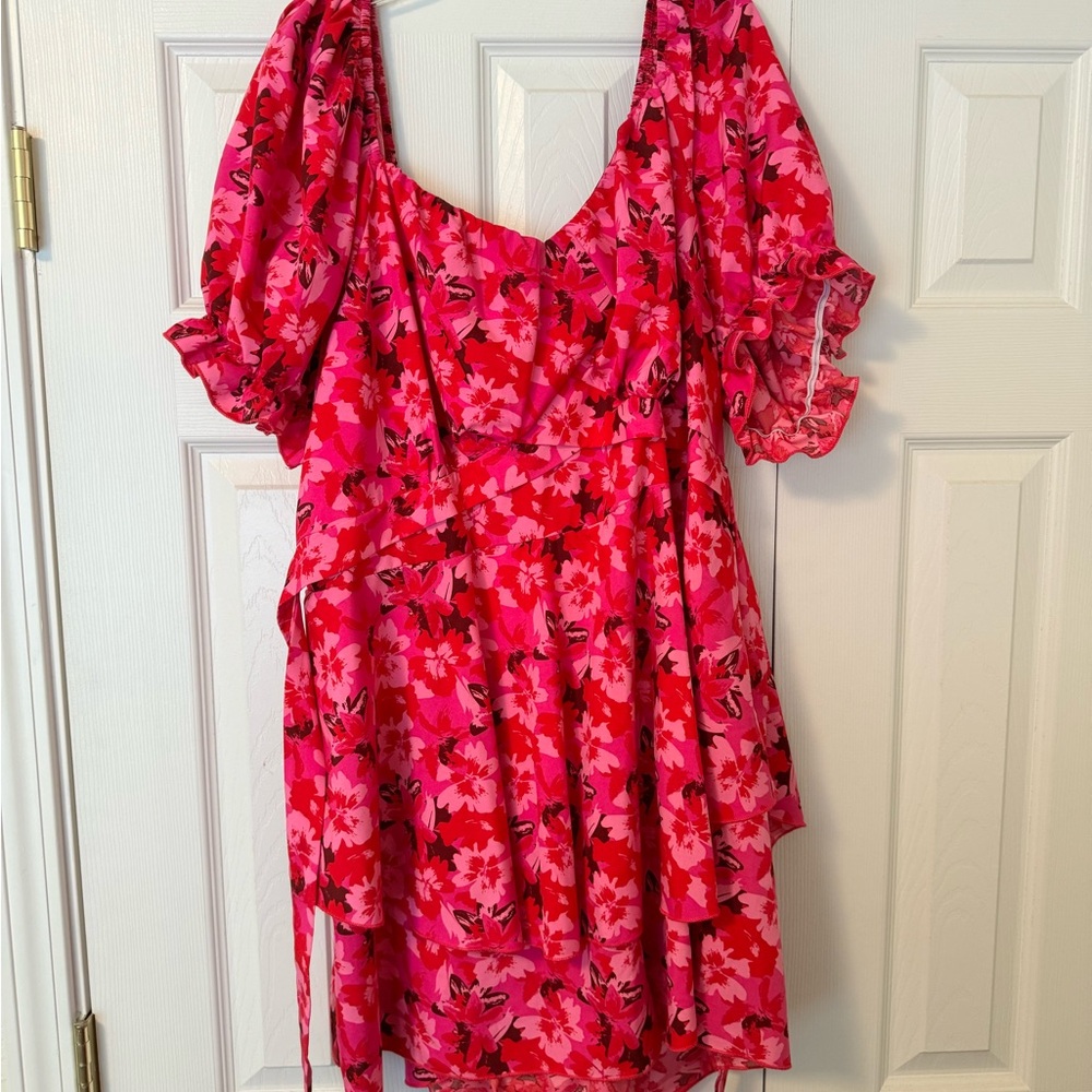 SHEIN Pink Floral Jumpsuit